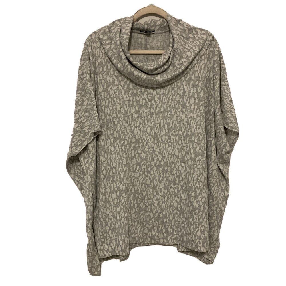 Lane Bryant Plus Size 14 16 Multicolor Animal Print Cowl Neck Sweatshirt